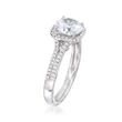 .27 ct. t.w. Diamond Halo Engagement Ring Setting in 14kt White Gold