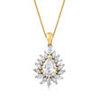 C. 2018 Vintage 2.11 ct. t.w. Certified Diamond Pendant Necklace in 18kt Two-Tone Gold