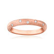 14kt Rose Gold Ring with Diamond Accents