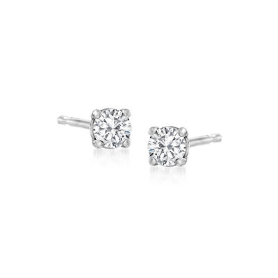.25 ct. t.w. Multicolored Diamond Jewelry Set: Three Pairs of Stud Earrings in Sterling Silver
