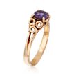 C. 1990 Vintage .55 Carat Amethyst Ring in 14kt Yellow Gold