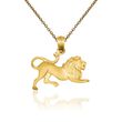 14kt Yellow Gold Lion  Pendant Necklace