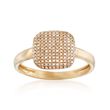 .19 ct. t.w. Pave Diamond Square-Top Ring in 14kt Yellow Gold