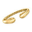 Italian 14kt Yellow Gold Teardrop Cuff Bracelet