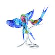 Swarovski Crystal &quot;Lilac-Breasted Rollers&quot; Multicolored Crystal Figurine with Silvertone Base