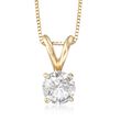 .75 Carat Diamond Pendant Necklace in 14kt Yellow Gold