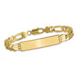 Men's 14kt Yellow Gold Three-Initial Figaro ID Bracelet. 8&quot;