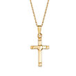Child's 14kt Yellow Gold Cross with Heart Pendant Necklace 