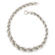 Sterling Silver Graduated Rope Chain Necklace