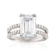 6.88 ct. t.w. CZ Ring in Sterling Silver
