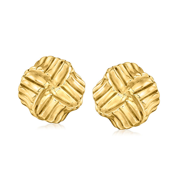 Italian 18kt Yellow Gold Pinwheel Earrings