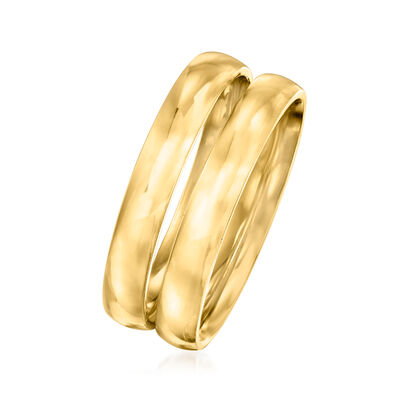 18kt Gold Over Sterling Jewelry Set: Two 3mm Stackable Rings