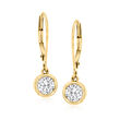 1.00 ct. t.w. Bezel-Set Diamond Drop Earrings in 14kt Yellow Gold