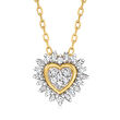 .15 ct. t.w. Diamond Heart Pendant Necklace in 10kt Yellow Gold