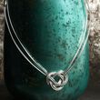 Italian Celtic Flex Knot Necklace with Sterling Silver