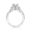 Gabriel Designs .46 ct. t.w. Diamond Engagement Ring Setting in 14kt White Gold