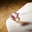 10.00 Carat Amethyst and .20 ct. t.w. White Topaz Ring in 14kt Gold Over Sterling