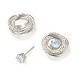 .80 ct. t.w. Aquamarine Stud Earrings in Sterling Silver