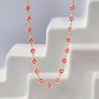 10.00 ct. t.w. Pink Topaz Necklace in 18kt Gold Over Sterling