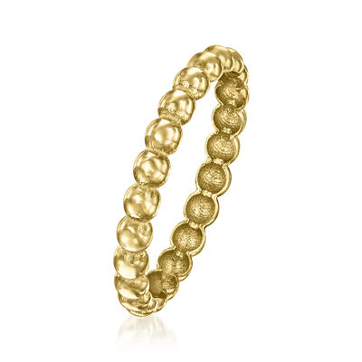 Italian 10kt Yellow Gold Bead Ring