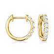 .50 ct. t.w. Lab-Grown Diamond Hoop Earrings in 18kt Gold Over Sterling