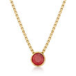 .60 Carat Ruby Necklace in 18kt Gold Over Sterling