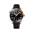 Omega Seamaster Planet Ocean Men's 43.5mm Stainless Steel Watch with Black and Orange Rubber Strap