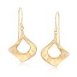 14kt Yellow Gold Twisted Square Earrings