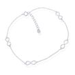 Sterling Silver Infinity Station Anklet