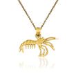 14kt Yellow Gold Crawfish Pendant Necklace