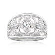Charles Garnier &quot;Filigree&quot; .27 ct. t.w. CZ Ring in Sterling Silver