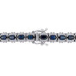 9.30 ct. t.w. Sapphire and 1.70 ct. t.w. Diamond Tennis Bracelet in 14kt White Gold
