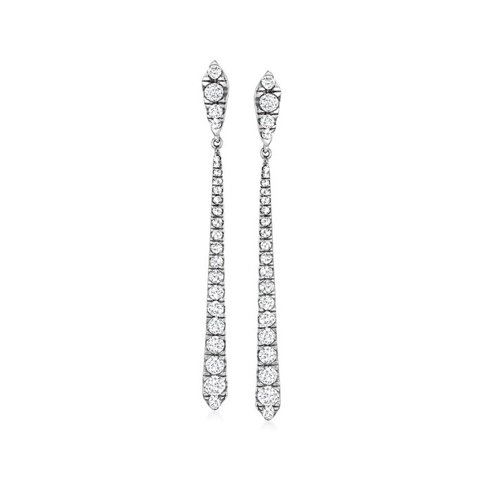 1.50 ct. t.w. Diamond Linear Earrings in Sterling Silver