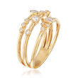 . 31 ct. t.w. Diamond Three-Row Ring in 18kt Yellow Gold
