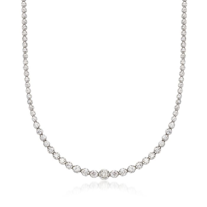 4.00 ct. t.w. Diamond Tennis Necklace in 14kt White Gold