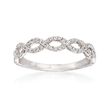 .19 ct. t.w. Diamond Woven Wedding Ring in 14kt White Gold