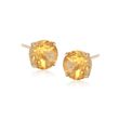 1.40 ct. t.w. Citrine Stud Earrings in 14kt Yellow Gold