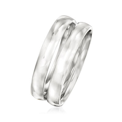 Sterling Silver Jewelry Set: Two 3mm Stackable Rings