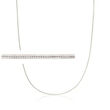 Italian 1mm Sterling Silver Squared Snake-Chain Necklace
