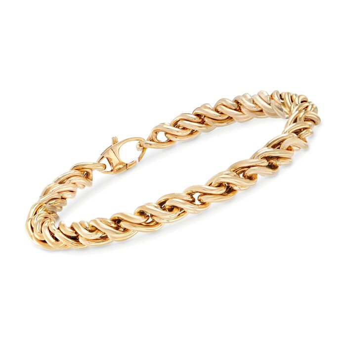 Italian 14kt Yellow Gold Wheat-Link Bracelet