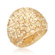 Italian Diamond-Cut 18kt Yellow Gold Dome Ring