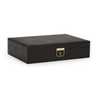 WOLF &quot;Palermo&quot; Black Leather Medium Jewelry Box