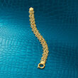 18kt Yellow Gold Two-Row Oval-Link Bracelet