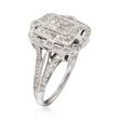 .78 ct. t.w. Diamond Vintage-Style Ring in Sterling Silver