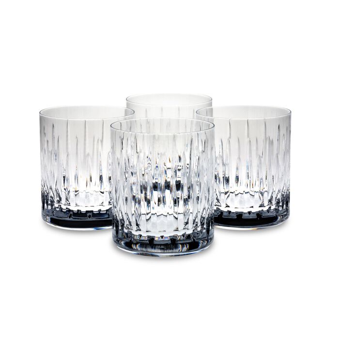 Reed & Barton &quot;Soho&quot; Set of Four Double Old-Fashioned Glasses