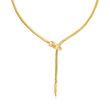 14kt Yellow Gold Snake Head Lariat Necklace