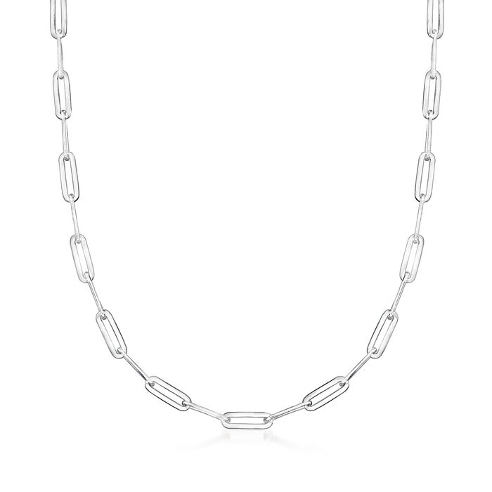 Charles Garnier Sterling Silver Paper Clip Link Necklace
