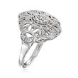 .50 ct. t.w. Diamond Openwork Ring in Sterling Silver
