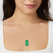 Jade &quot;Good Fortune&quot; Pendant Necklace in 10kt Yellow Gold 18-inch