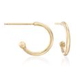 6mm Cultured Pearl C-Hoop Drop Earrings in 14kt Yellow Gold